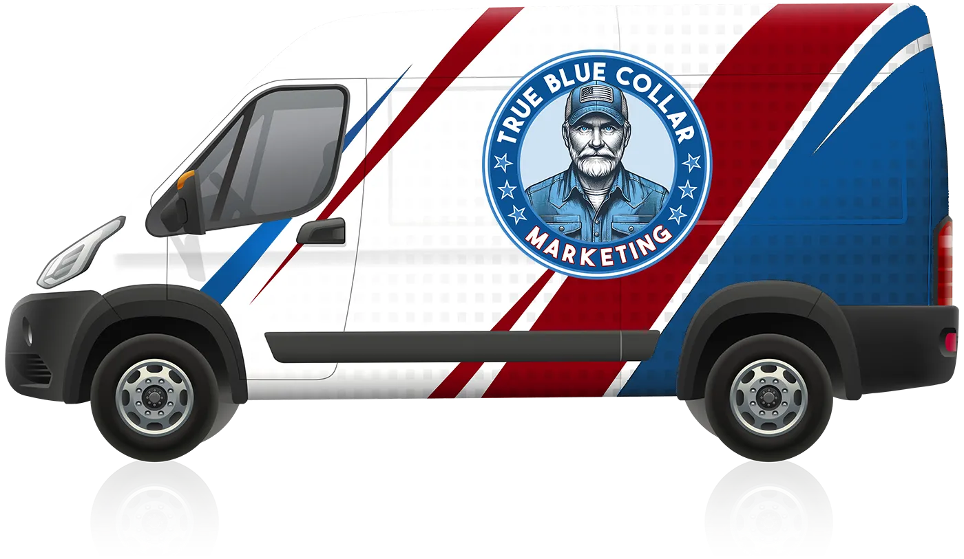 True Blue Collar Marketing Van Design